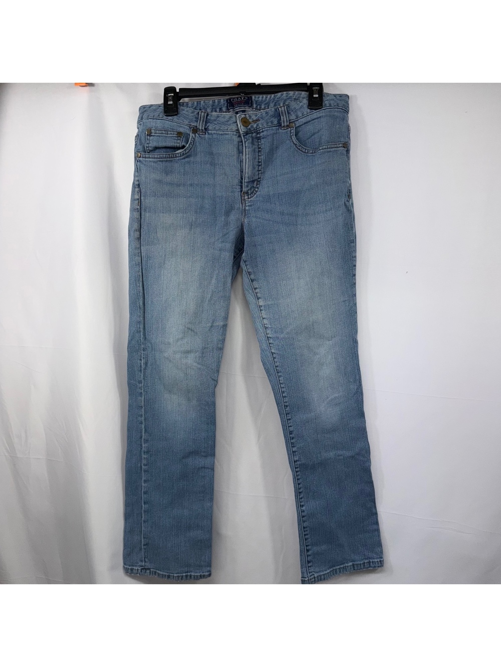Chaps Denim Petite 12P Light Wash Straight Leg Jeans